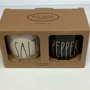 NWT Rae Dunn SALT and PEPPER Cellars